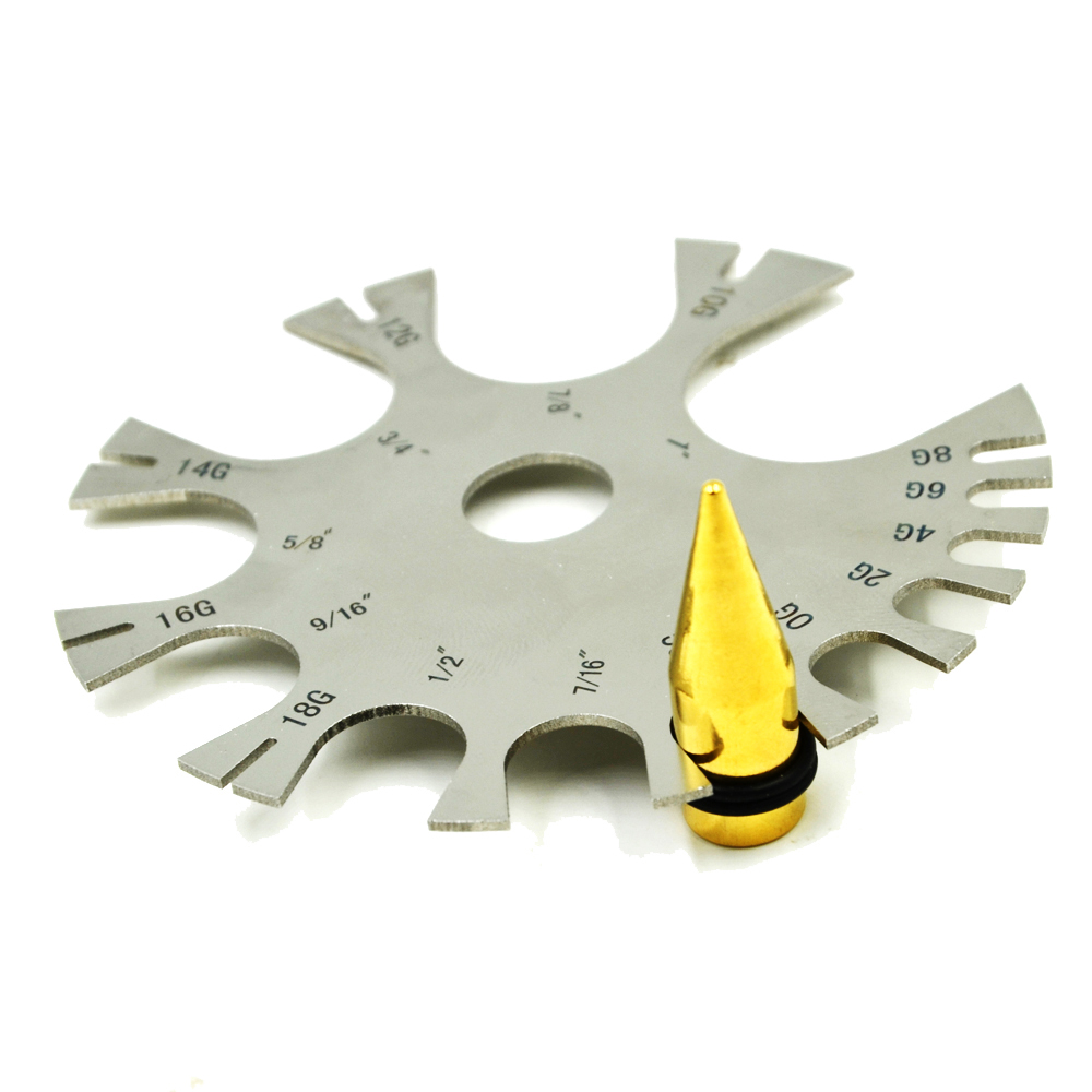 Body Jewelry Gauge To Mm - Stainless Steel Gauge Roda Perut Lidah