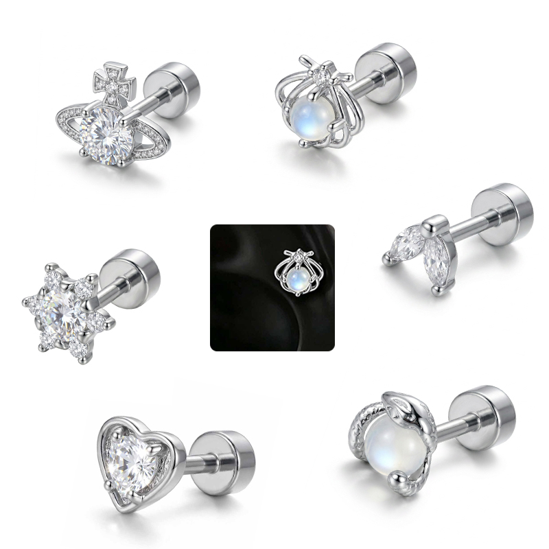 Body Jewelry Hypoallergenic - 1PC Anting-anting Hipoalergenik untuk Wanita, Baja