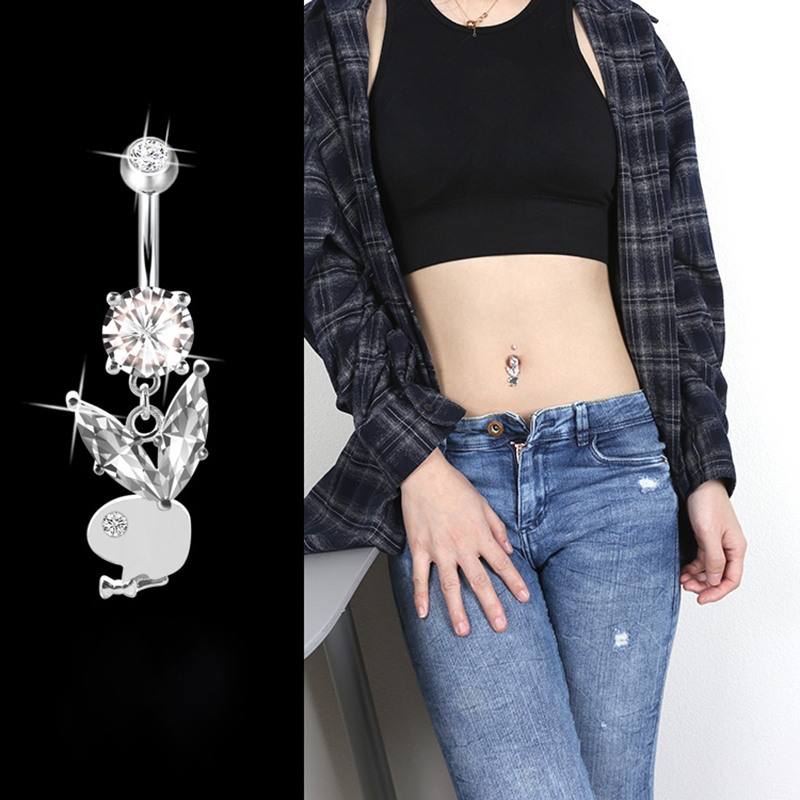 Body Jewelry Hypoallergenic - Hypoallergenic 925 Perak Sterling Kelinci Navel