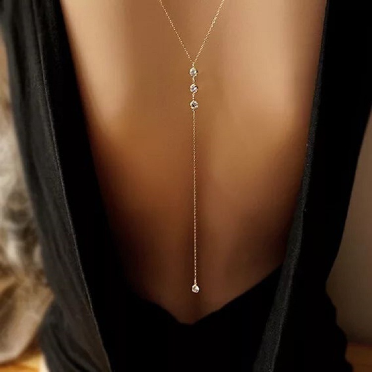 Body Jewelry Chains - Kalung Rantai Punggung Wanita Seksi Berhias