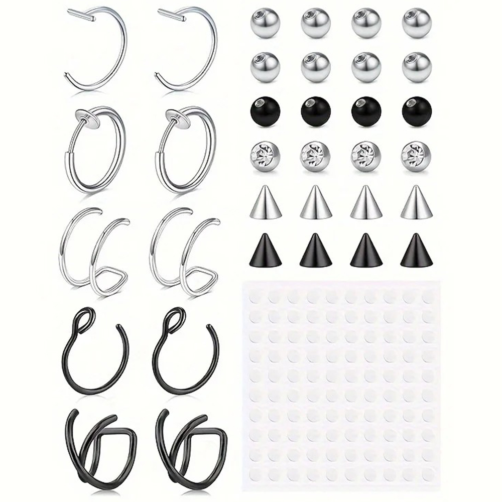 Body Jewelry Nose - Tindik Palsu, Cincin Bibir Palsu, Cincin