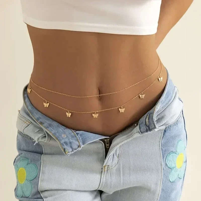Body Jewelry Chains - Baru Charm seksi dua lapisan rantai