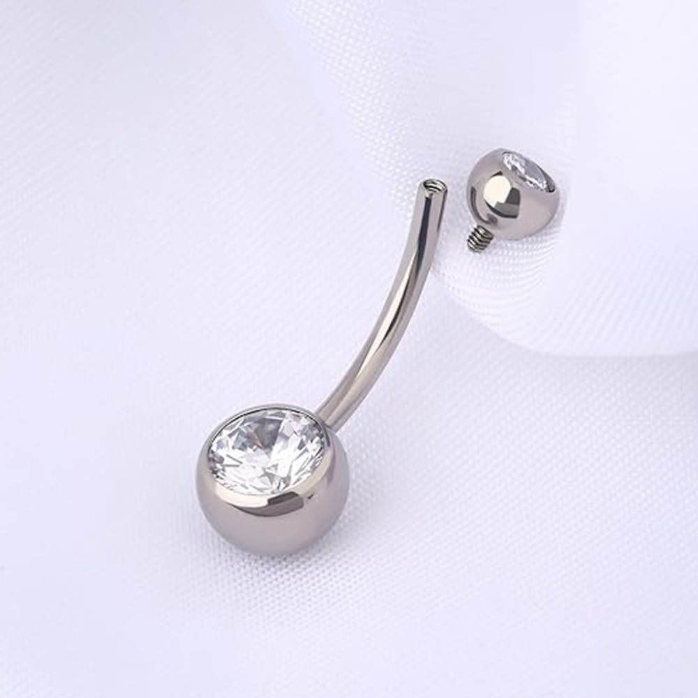Body Piercing Quality Jewelry - Cincin Pusar Bahan Titanium Berkualitas Tinggi