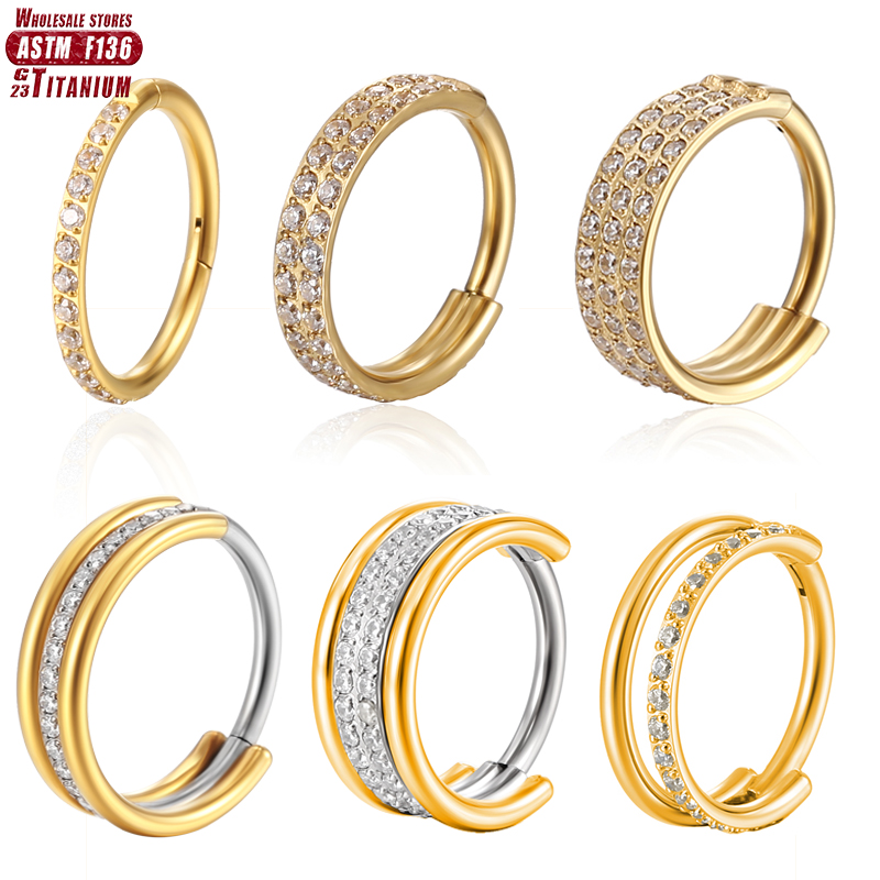 Body Jewelry Implant Grade Titanium - F136 cincin hidung Titanium, Anting tanpa