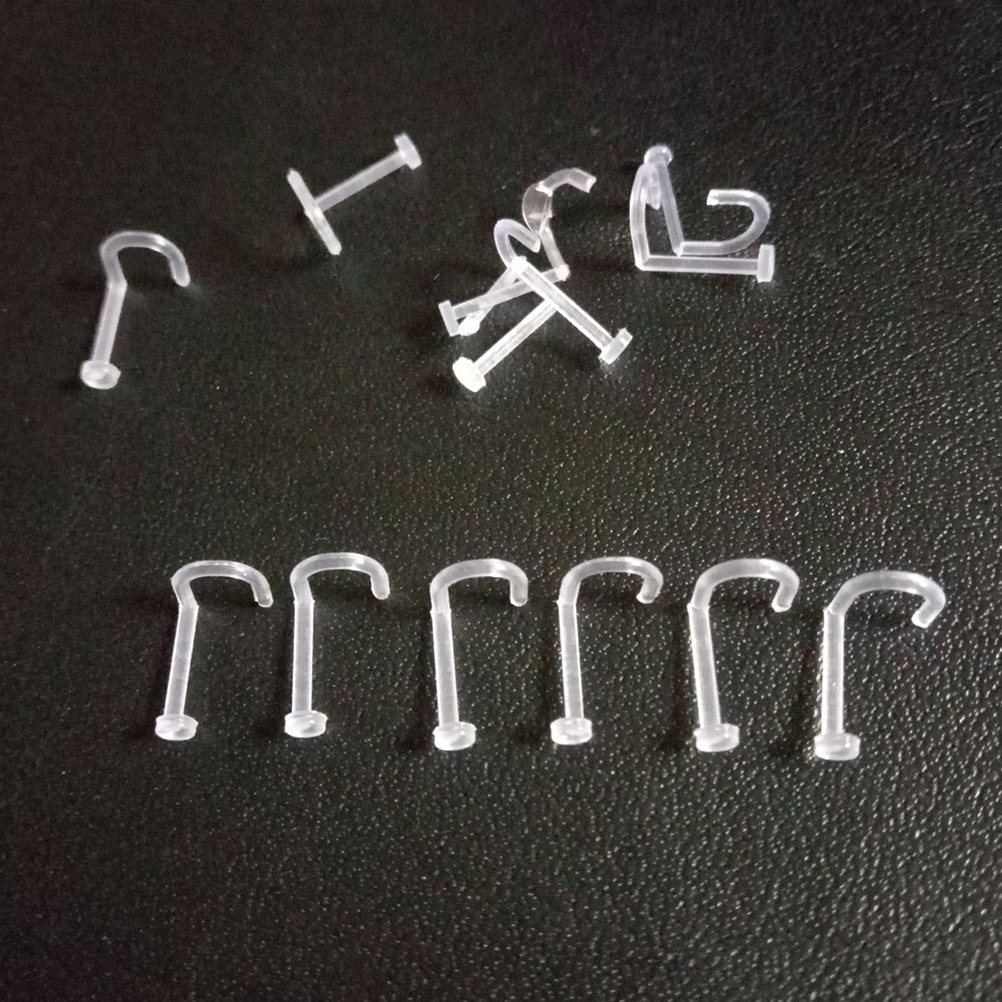 Body Jewelry Ideas - 60Pcs Cincin Hidung Akrilik Transparan Grade