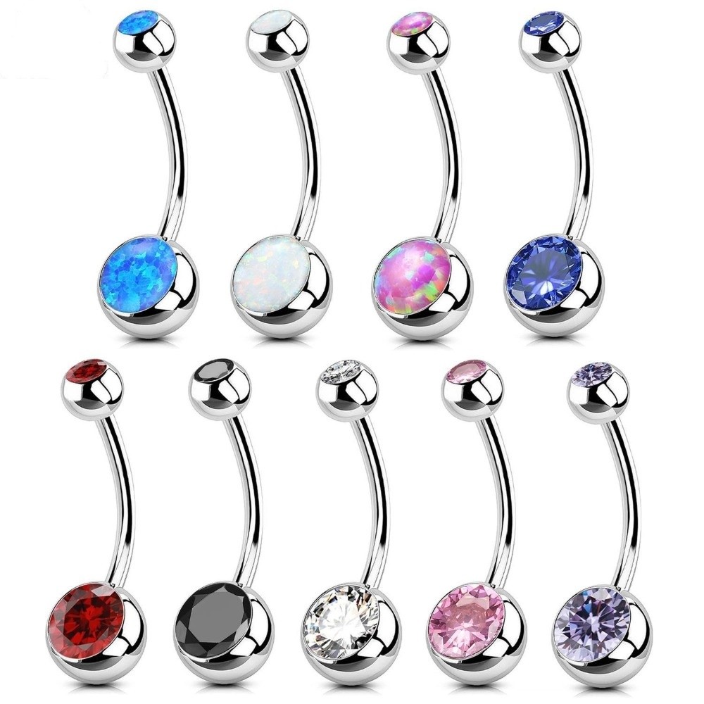 Body Piercing Quality Jewelry - Cincin Pusar Bahan Titanium Berkualitas Tinggi