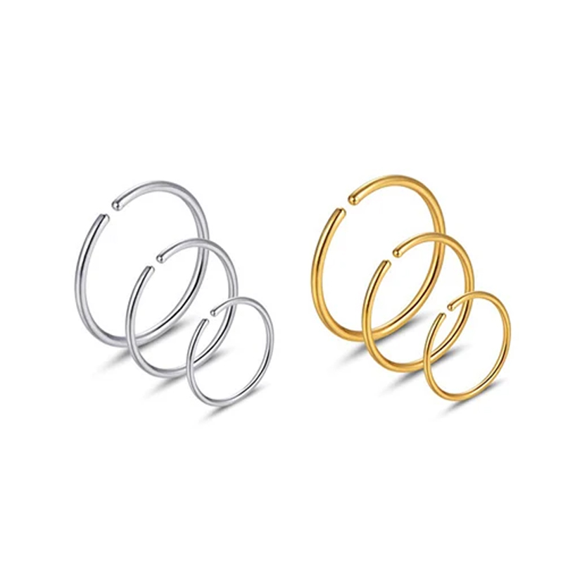 Body Jewelry Hypoallergenic - 6pcs/lot Anting Hidung Hipoalergenik Bahan Baja