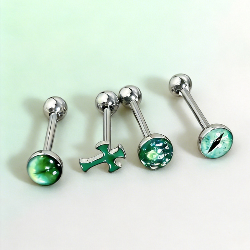 Body Piercing Quality Jewelry - 1Pc Perhiasan Tindik Lidah Titanium Steel
