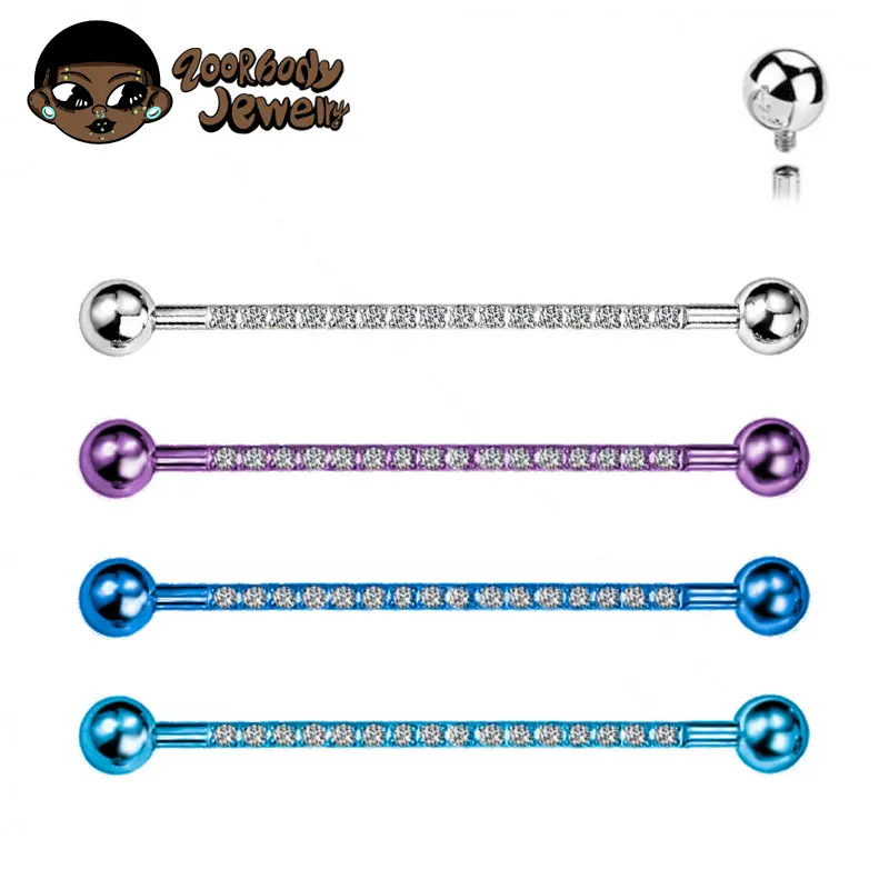 Body Jewelry Implant Grade Titanium - F136 tingkat implan Titanium 14G benang