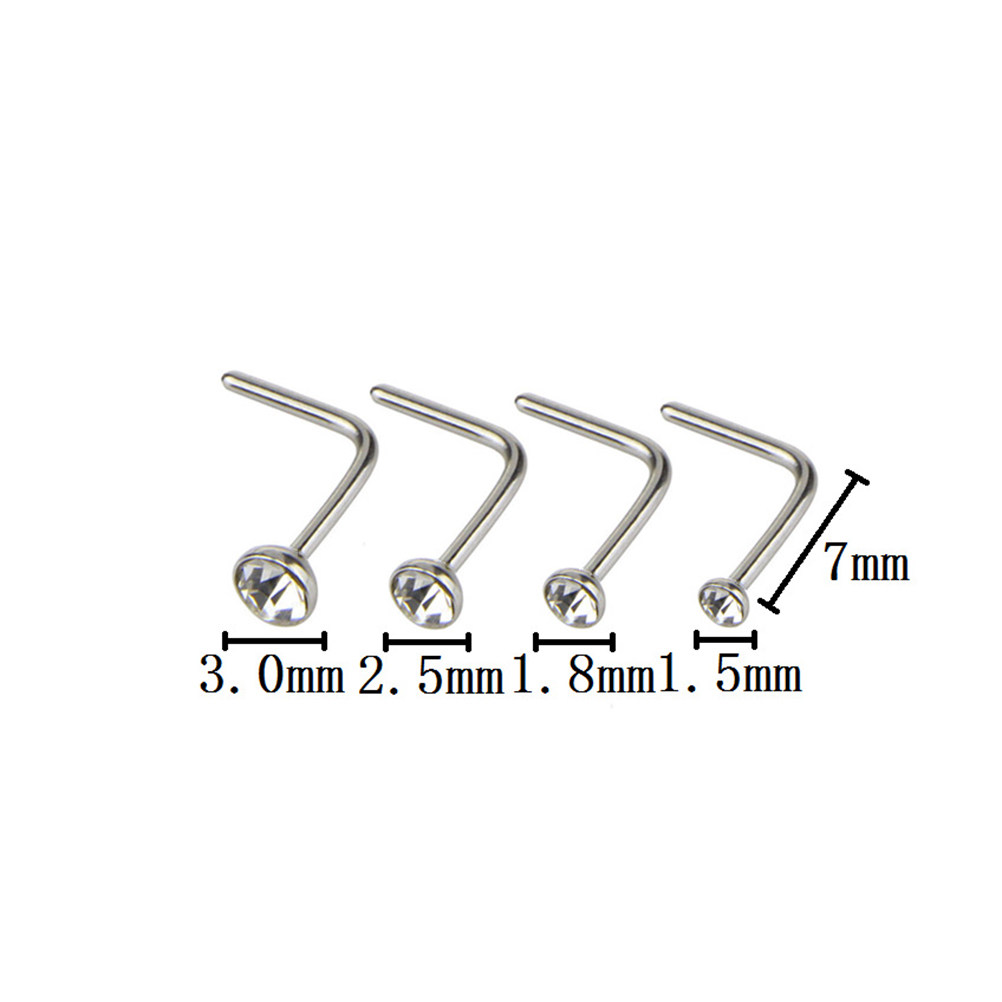 Body Jewelry Ideas - 22Pcs Cincin Hidung Stainless Steel Berkilau