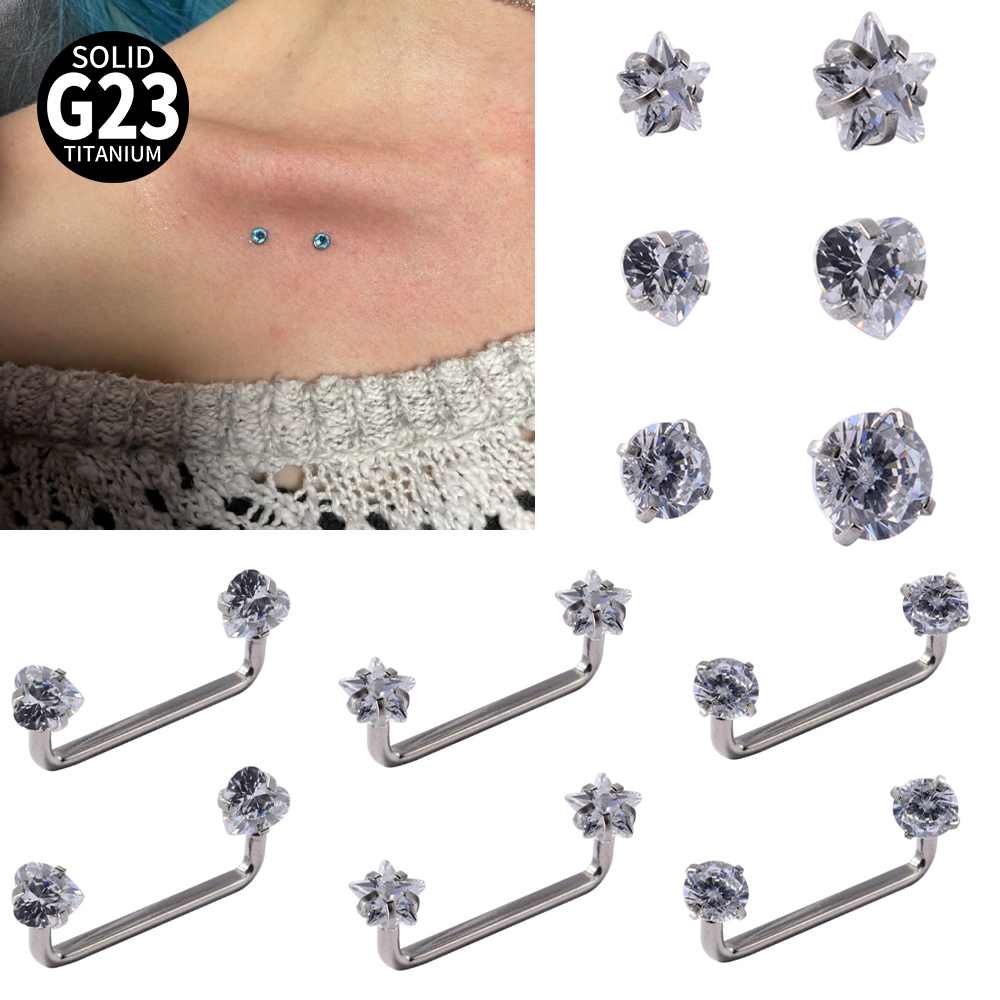 3-1 Buah Barbel Tindik Permuka - Body Jewelry Implant Grade Titanium ulasan dan harga