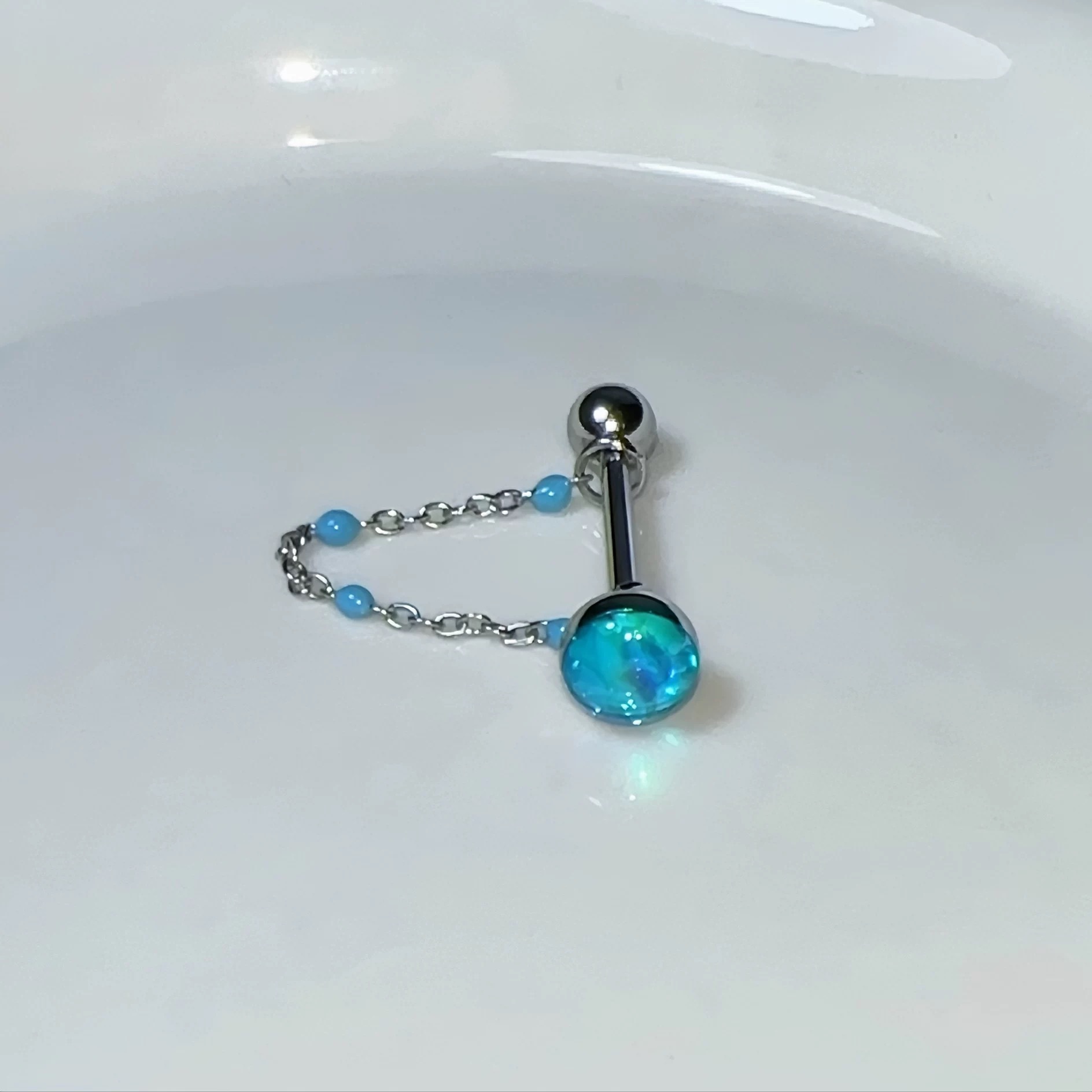 1Pc Anting Lidah Baja Titanium - Body Piercing Quality Jewelry ulasan dan harga