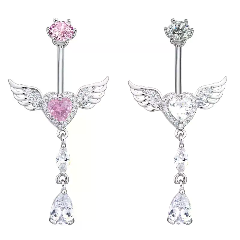 Cincin Pusar Wing Heart Belly  - Body Jewelry Hypoallergenic ulasan dan harga