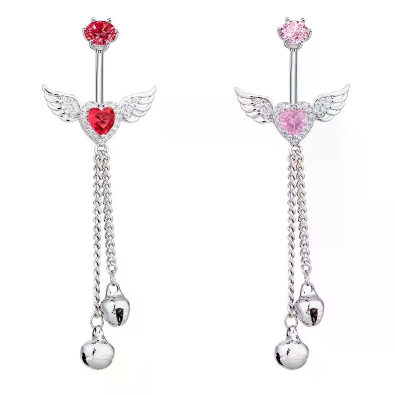 Cincin Pusar Wing Heart Belly  - Body Jewelry Hypoallergenic ulasan dan harga
