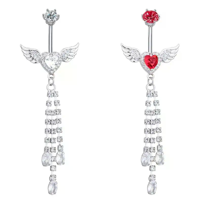 Cincin Pusar Wing Heart Belly  - Body Jewelry Hypoallergenic ulasan dan harga