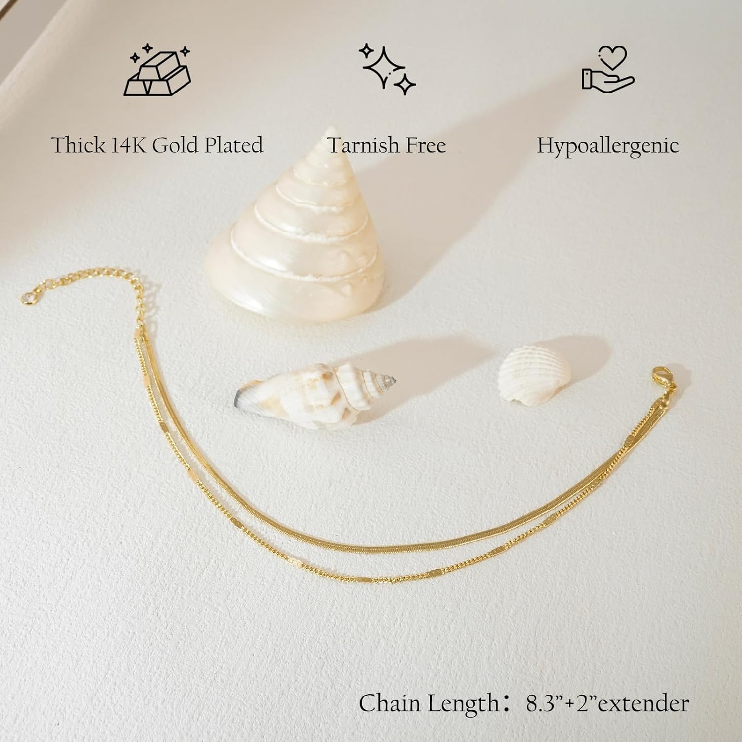 Gelang Kaki untuk Wanita 14k E - Body Jewelry Real Gold ulasan dan harga