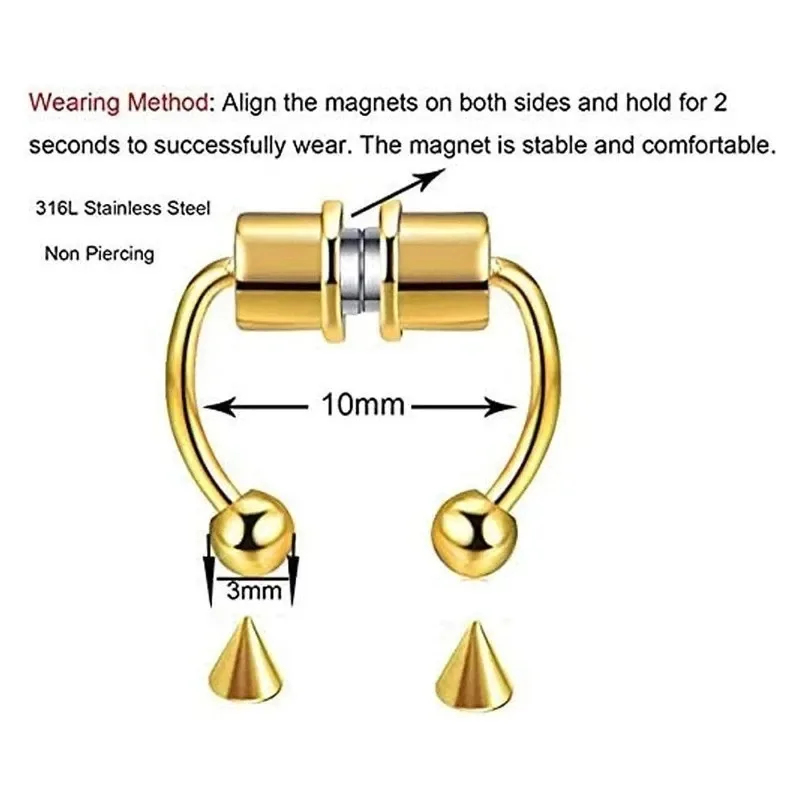 1/2/3 Buah Cincin Hidung Magne - Body Jewelry Nose ulasan dan harga