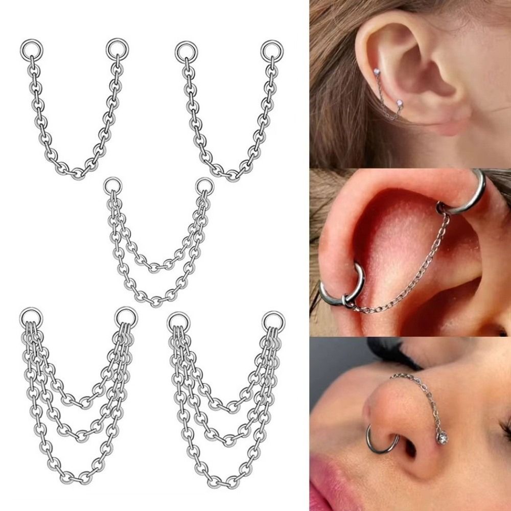 Rantai Hidung Titanium Rantai  - Body Jewelry Nose ulasan dan harga