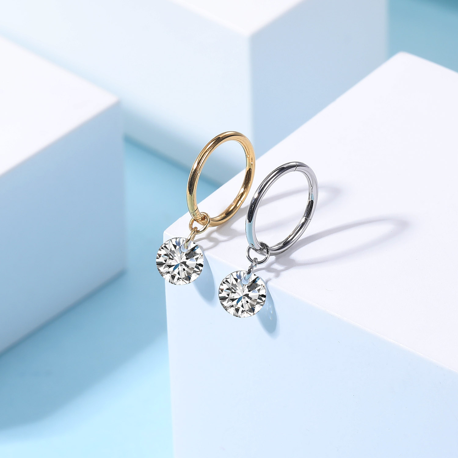 ZS 16G Cincin Perut Simpai War - Body Jewelry Real Gold ulasan dan harga