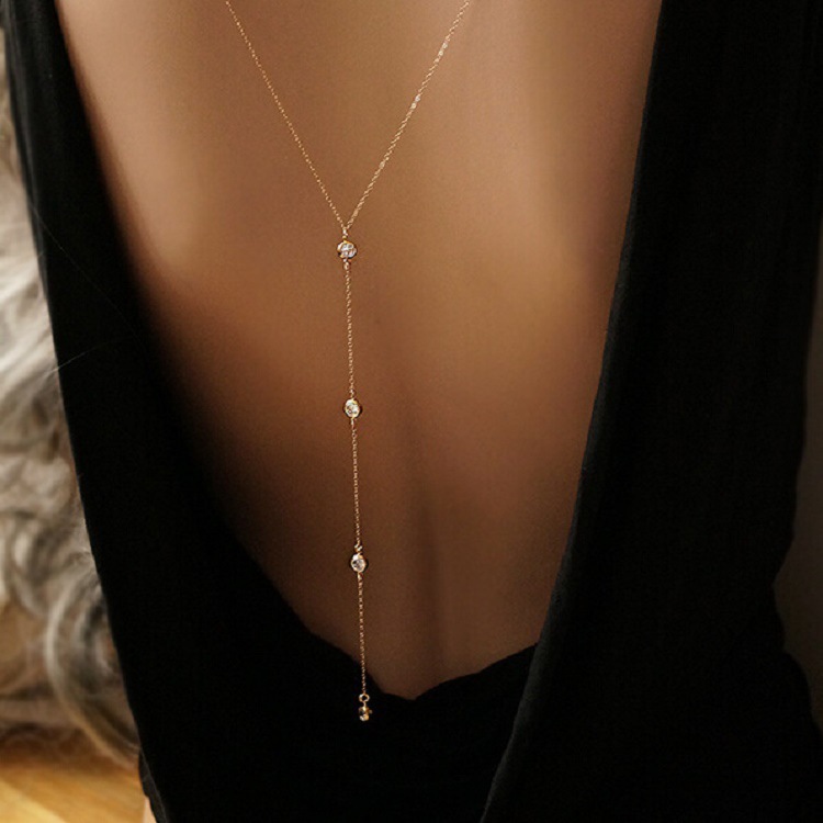 Kalung Rantai Punggung Wanita  - Body Jewelry Chains ulasan dan harga