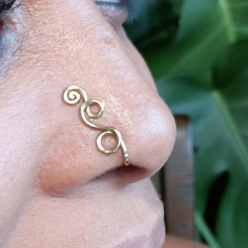 Cincin Tindik Palsu Lapis Emas - Body Jewelry Hypoallergenic ulasan dan harga