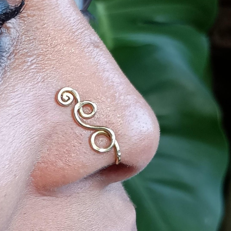 Cincin Tindik Palsu Lapis Emas - Body Jewelry Hypoallergenic ulasan dan harga