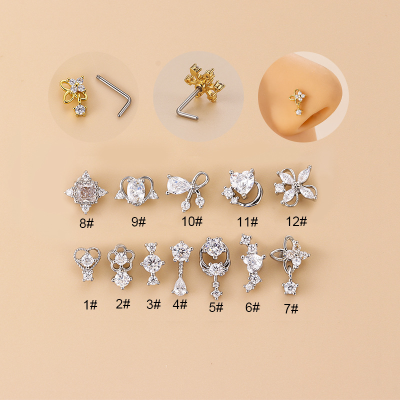 Anting Hidung Bentuk L 20G den - Body Jewelry Nose ulasan dan harga