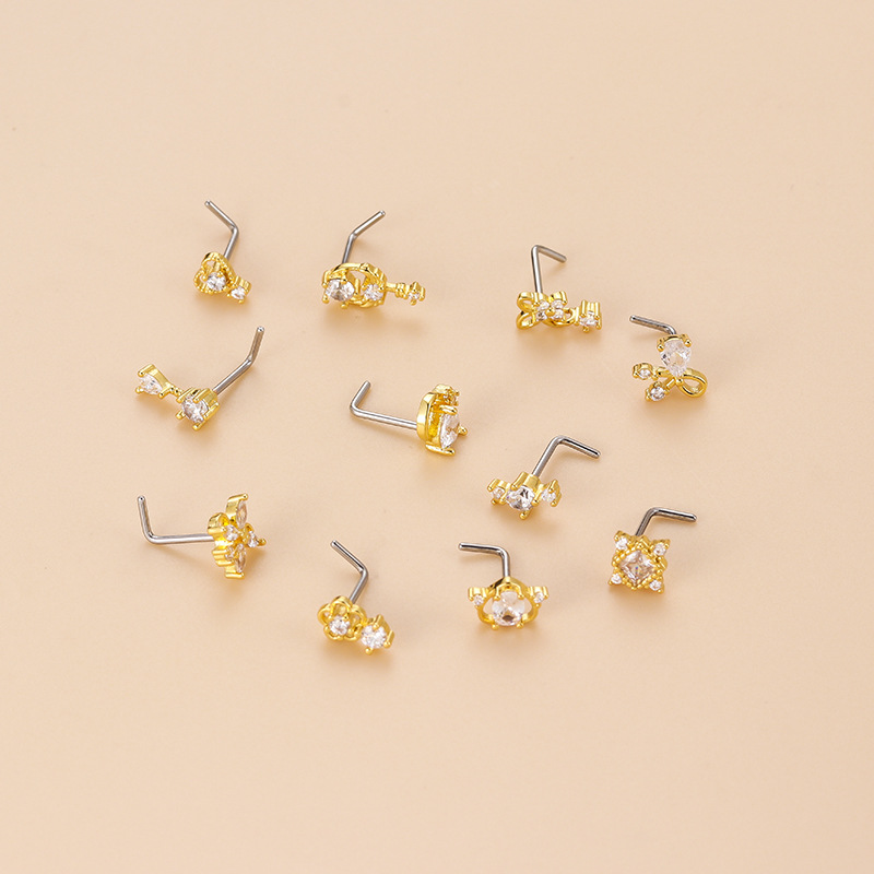 Anting Hidung Bentuk L 20G den - Body Jewelry Nose ulasan dan harga