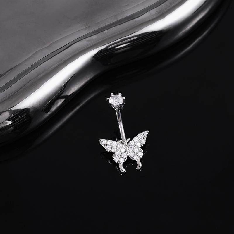 Cincin Pusar Zirkon Kupu-kupu  - Body Piercing Quality Jewelry ulasan dan harga