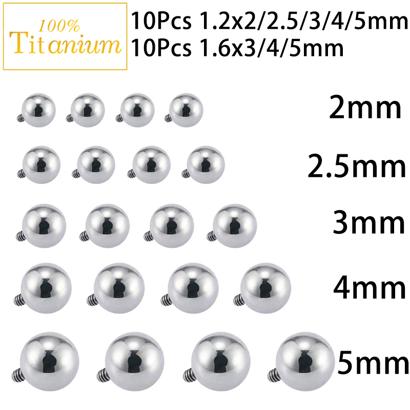 10 buah kelas implan ASTM G23  - Body Jewelry Implant Grade Titanium ulasan dan harga