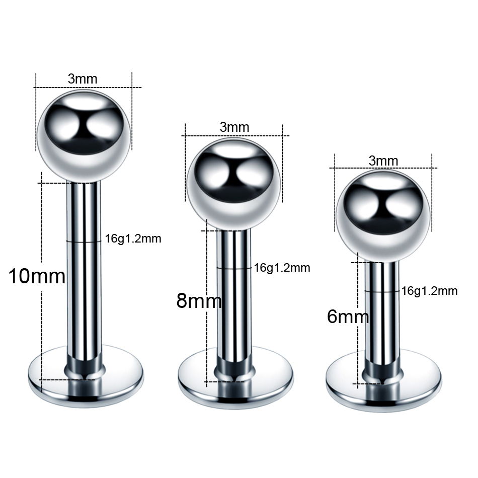 1 buah tindik Labret Titanium  - Body Jewelry Implant Grade Titanium ulasan dan harga