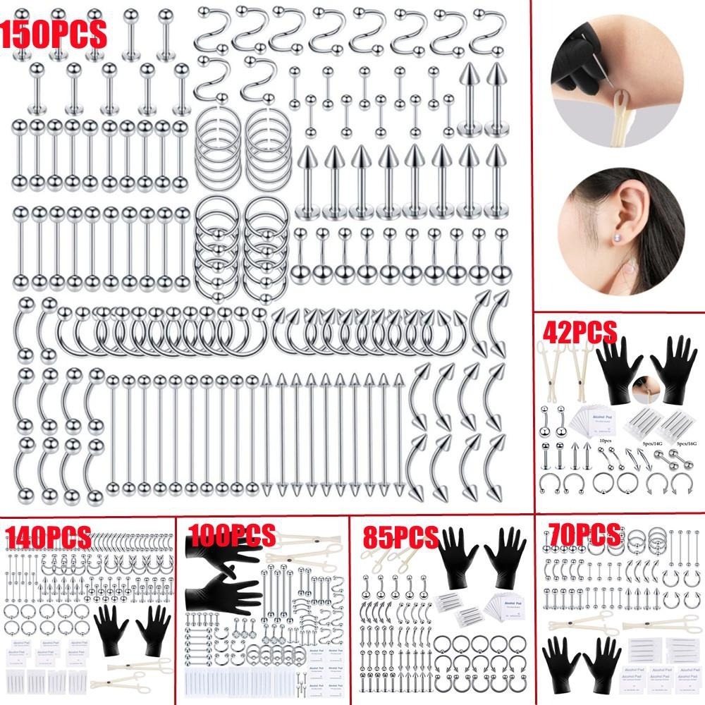 150/140/85/70/42Pcs Peralatan  - Body Jewelry Nose ulasan dan harga