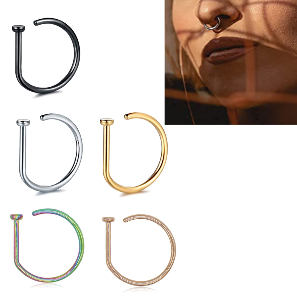 1 buah cincin hidung palsu Wan - Body Jewelry Nose ulasan dan harga