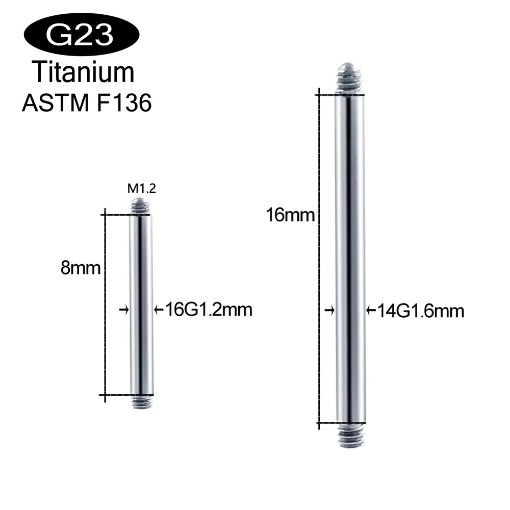 10pcs/lot ASTM F136 Titanium G - Body Jewelry Implant Grade Titanium ulasan dan harga