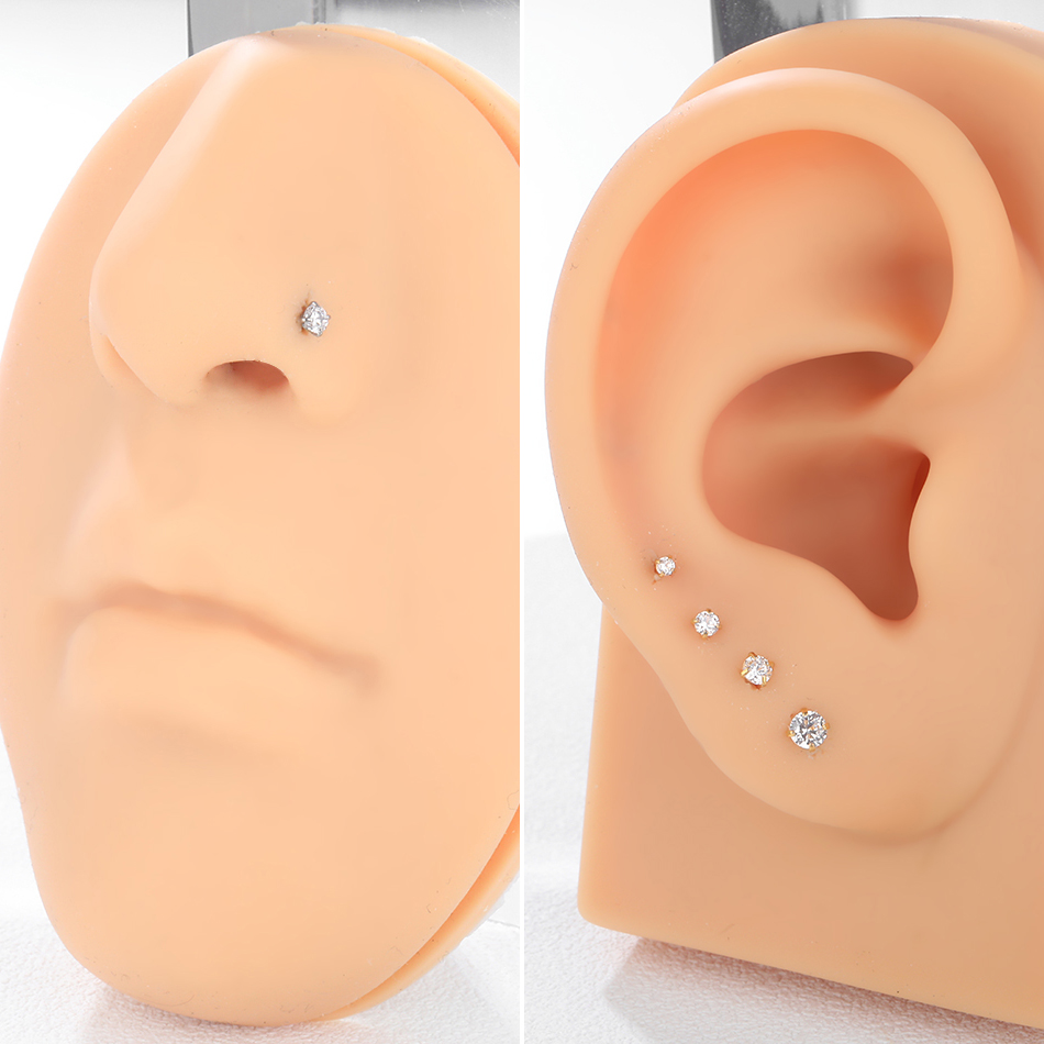 1/5pcs Anting Hidung Titanium  - Body Jewelry Implant Grade Titanium ulasan dan harga