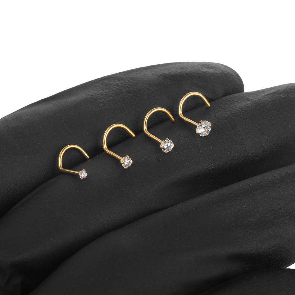 1/5pcs Anting Hidung Titanium  - Body Jewelry Implant Grade Titanium ulasan dan harga