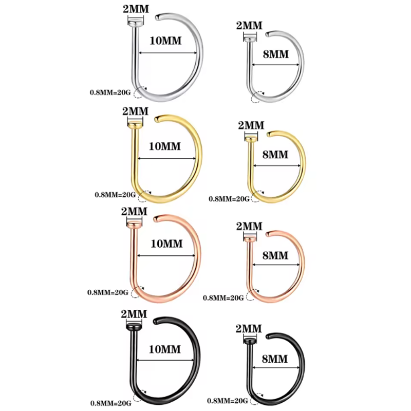 Cincin Hidung Model Sekrup Ben - Body Jewelry Hypoallergenic ulasan dan harga